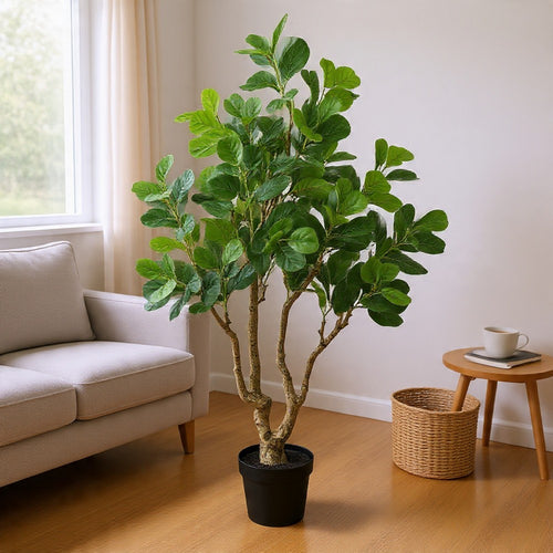 Wyatt 7 Ft Artificial Banyan Tree | Multibranch Trunk | Poly Silk 83"