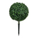 Owen Boxwood Round Ball Topiary Set w Ground Stake | Poly Silk 16"