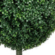 Owen Boxwood Round Ball Topiary Set w Ground Stake | Poly Silk 16"