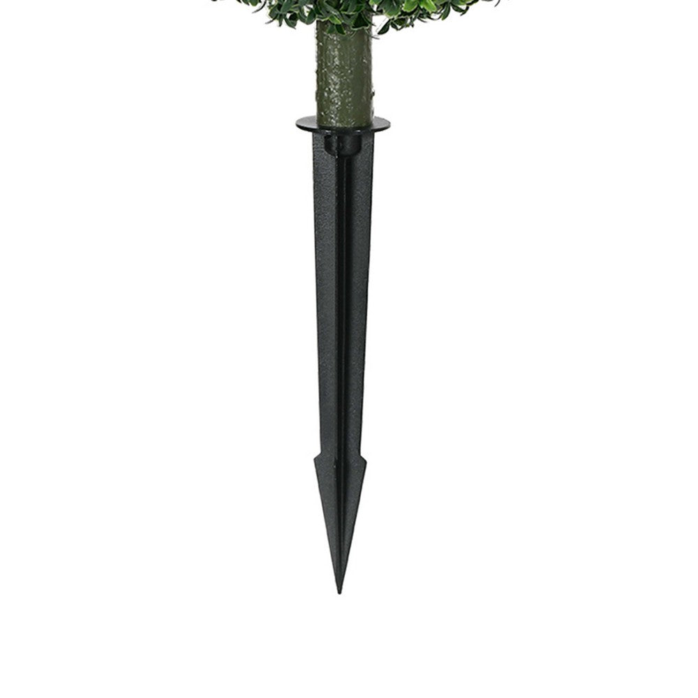 Owen Boxwood Round Ball Topiary Set w Ground Stake | Poly Silk 16"