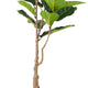 Axel Faux Fiddle Leaf Fig Tree | Iron Frame | Green Poly Silk 59"