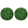Zyra Artificial Boxwood Topiary Ball | Set of 2 | Green Poly Silk 16"