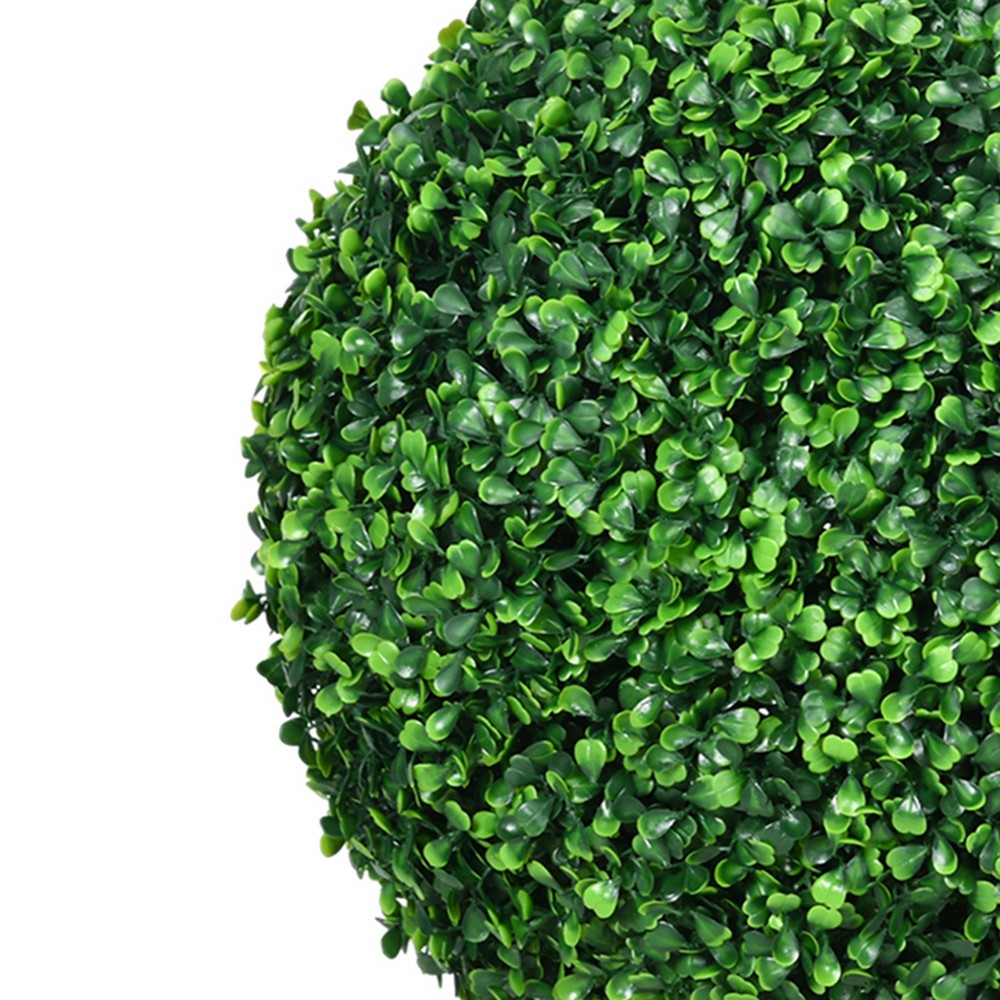 Zyra Artificial Boxwood Topiary Ball | Set of 2 | Green Poly Silk 16"