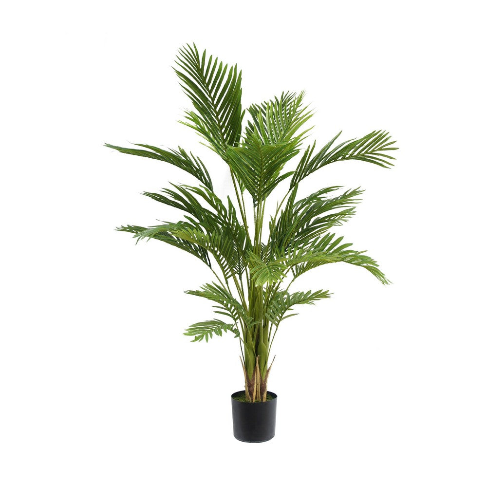 Anva Artificial Palm Tree | Pre-Potted Design | Lifelike Iron-Poly Silk 71"
