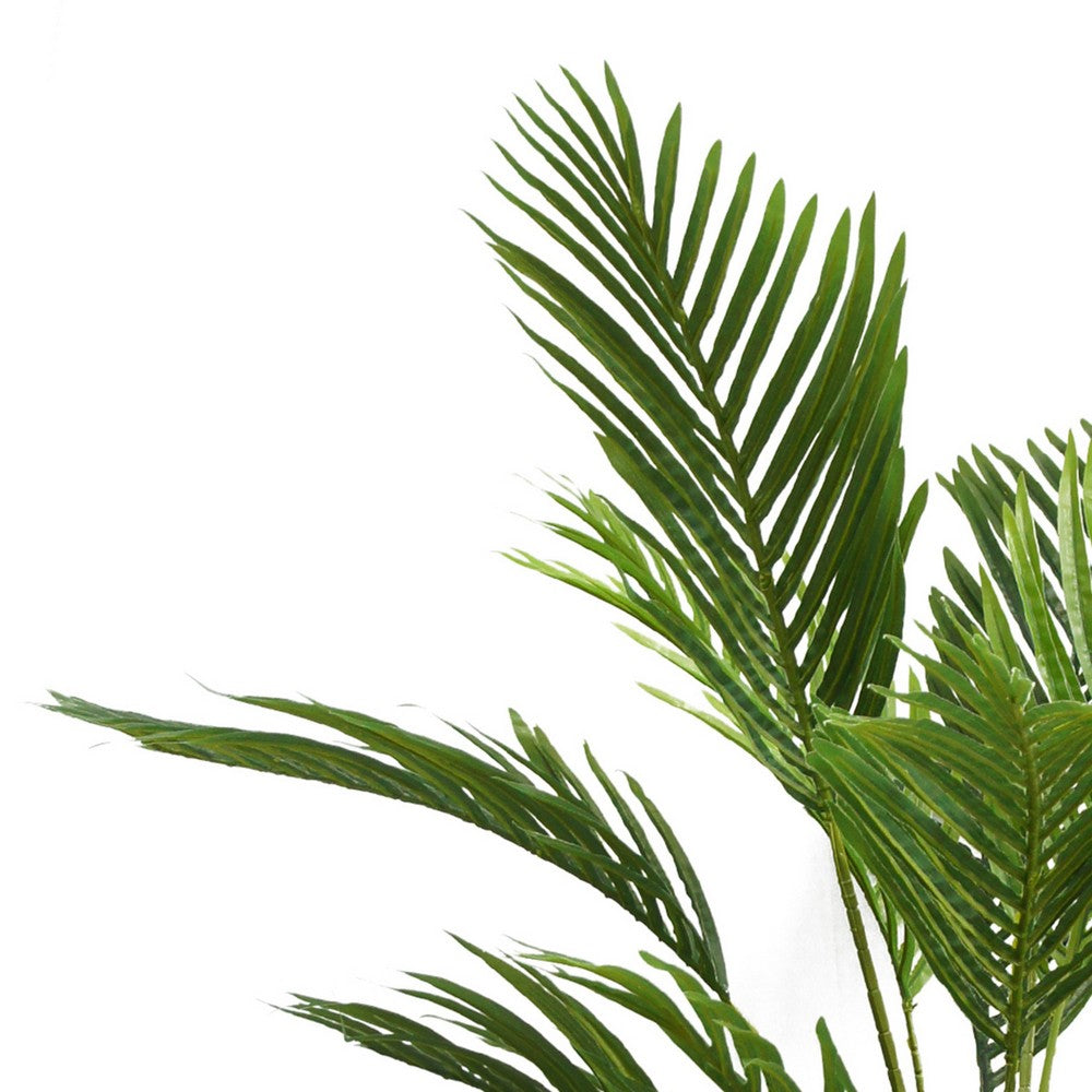 Anva Artificial Palm Tree | Pre-Potted Design | Lifelike Iron-Poly Silk 71"