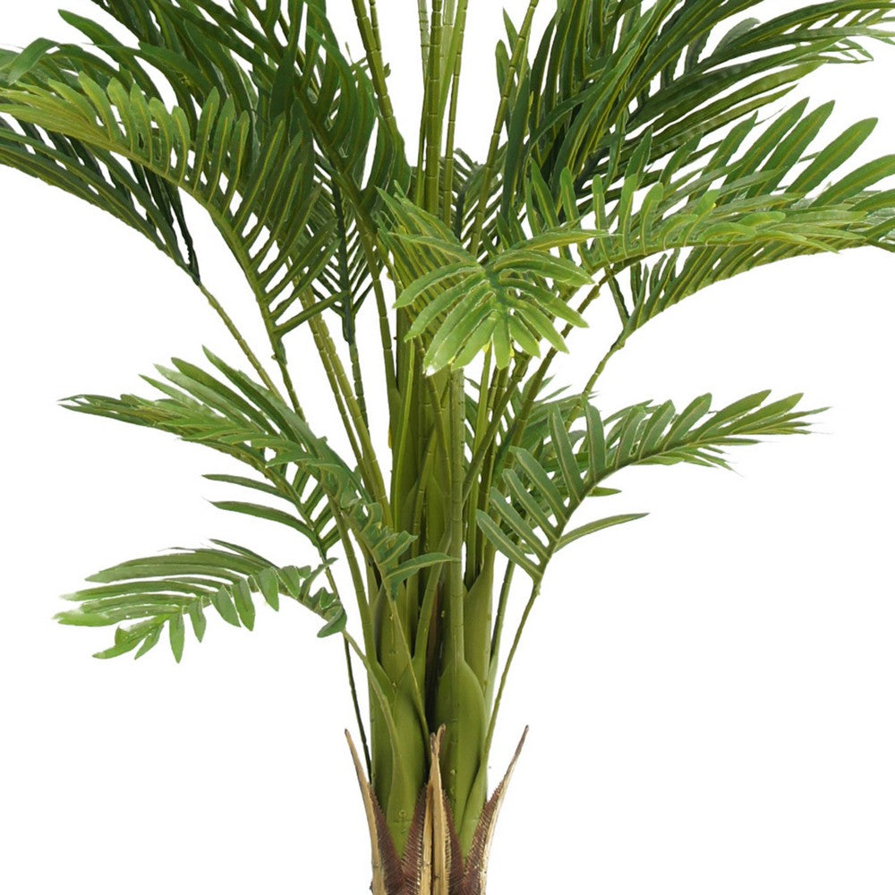 Anva Artificial Palm Tree | Pre-Potted Design | Lifelike Iron-Poly Silk 71"