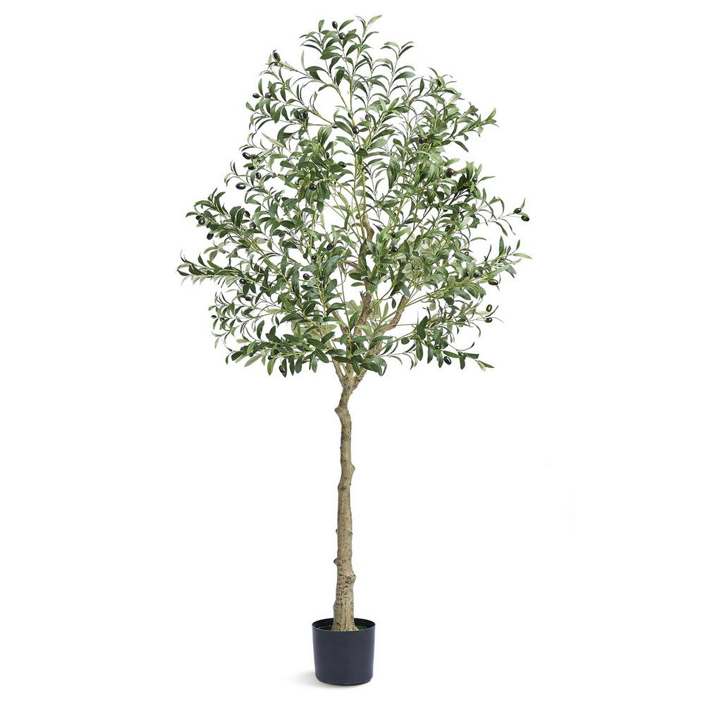 Lucas Olive Tree | Stainless Steel Branches | Lifelike Poly Silk 70"