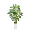 Kren Artificial Dracaena Tree | White Planter | Lifelike Poly Silk 60"