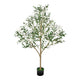Ezra Artificial Olive Tree with Black Pot | Lifelike Poly Silk 61"