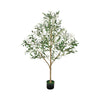 Ezra Artificial Olive Tree with Black Pot | Lifelike Poly Silk 61"