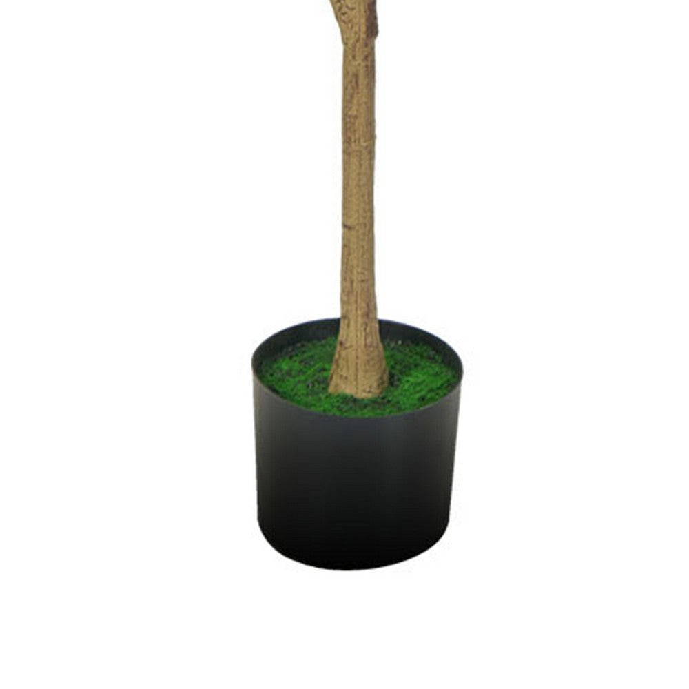 Ezra Artificial Olive Tree with Black Pot | Lifelike Poly Silk 61"