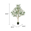 Ezra Artificial Olive Tree with Black Pot | Lifelike Poly Silk 61"