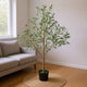 Ezra Artificial Olive Tree with Black Pot | Lifelike Poly Silk 61"
