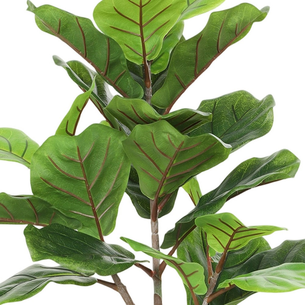 Moona Fiddle Leaf Fig Tree | 28 PEVA Leaves | Lifelike Poly Silk 43"