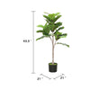 Moona Fiddle Leaf Fig Tree | 28 PEVA Leaves | Lifelike Poly Silk 43"
