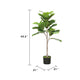 Moona Fiddle Leaf Fig Tree | 28 PEVA Leaves | Lifelike Poly Silk 43"