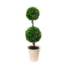 Naomi Artificial Boxwood Topiary Tree | Dual-Sphere Design | Lifelike 22"