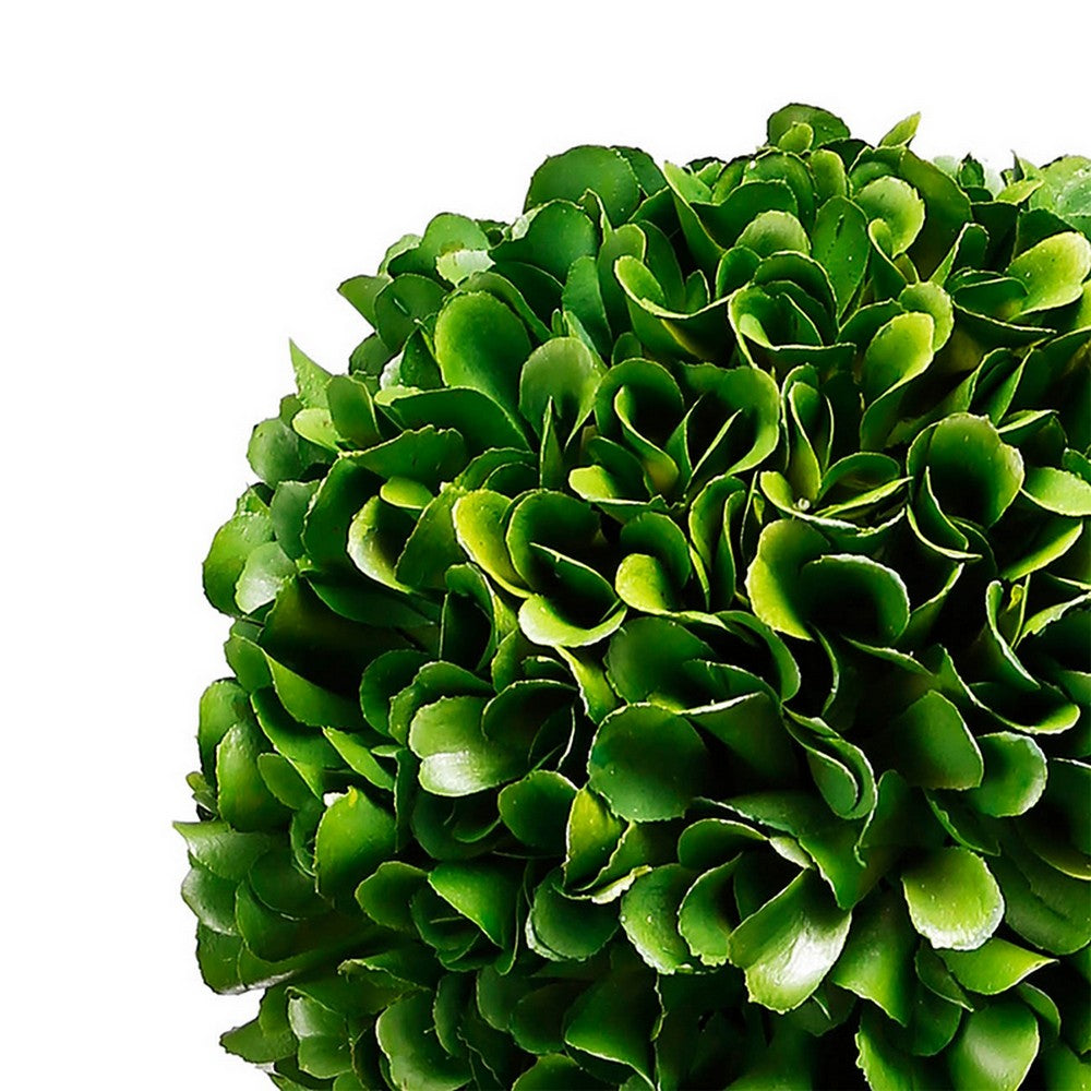 Naomi Artificial Boxwood Topiary Tree | Dual-Sphere Design | Lifelike 22"