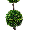 Naomi Artificial Boxwood Topiary Tree | Dual-Sphere Design | Lifelike 22"