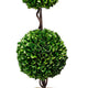 Naomi Artificial Boxwood Topiary Tree | Dual-Sphere Design | Lifelike 22"
