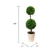 Naomi Artificial Boxwood Topiary Tree | Dual-Sphere Design | Lifelike 22"