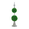 Beau Two-Tier Boxwood Topiary Spheres on Metal Spire St& | Lifelike 27"