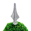 Beau Boxwood Topiary Sphere on Metal Spire Base | Green Poly Silk 17"