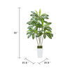Kren Artificial Dracaena Tree | White Planter | Lifelike Poly Silk 72"
