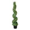 Mila Boxwood Spiral Topiary Plant | Set of 2 | Lifelike 48"