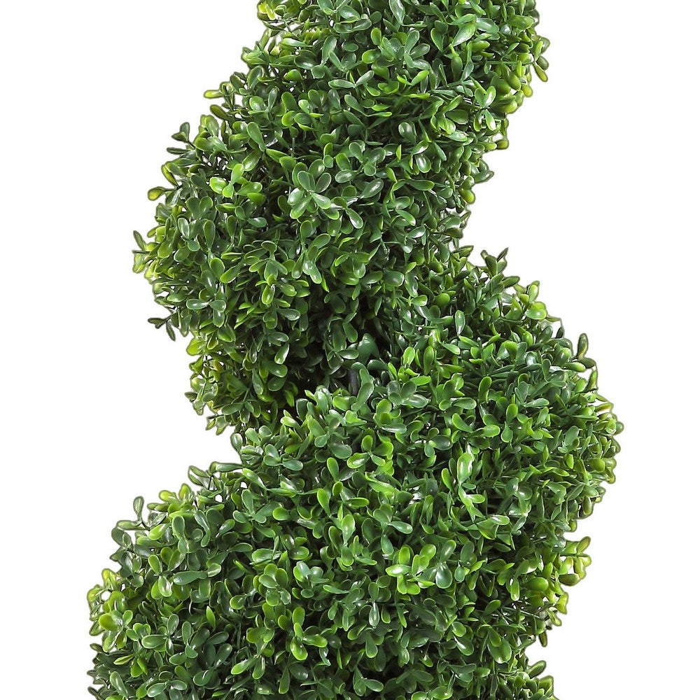 Mila Boxwood Spiral Topiary Plant | Set of 2 | Lifelike 48"