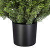 Arya Cedar Pine Topiary Tree | Set of 2 | Black Pot | Lifelike Poly Silk 60"