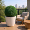 Zain Artificial Boxwood Topiary Balls | Set of 2 | Lifelike Poly Silk 15"