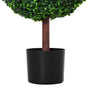 Yuko Artificial Boxwood Ball Topiary Tree with Black Pot | Lifelike 24"