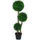 Farah Artificial 3 Ball Boxwood Topiary Tree | Lifelike Poly Silk 43"