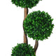 Farah Artificial 3 Ball Boxwood Topiary Tree | Lifelike Poly Silk 43"