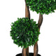 Farah Artificial 3 Ball Boxwood Topiary Tree | Lifelike Poly Silk 43"
