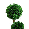 Farah Outdoor 3 Ball Boxwood Topiary Tree | Lifelike Poly Silk 36"