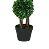 Farah Outdoor 3 Ball Boxwood Topiary Tree | Lifelike Poly Silk 36"