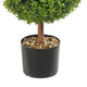 Rambo Boxwood Topiary w Butterflies | Set of 2 | Wood-Poly Silk | Lifelike 22"