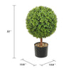 Rambo Boxwood Topiary w Butterflies | Set of 2 | Wood-Poly Silk | Lifelike 22"