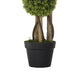 Raha Triple Ball Boxwood Tree in Black Pot | Lifelike Poly Silk 36"
