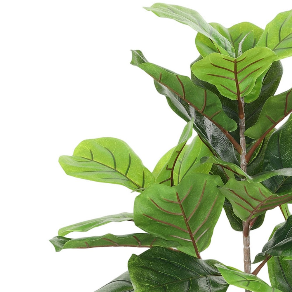 Moona Fiddle Leaf Fig Tree | 28 PEVA Leaves | Lifelike Poly Silk 43"