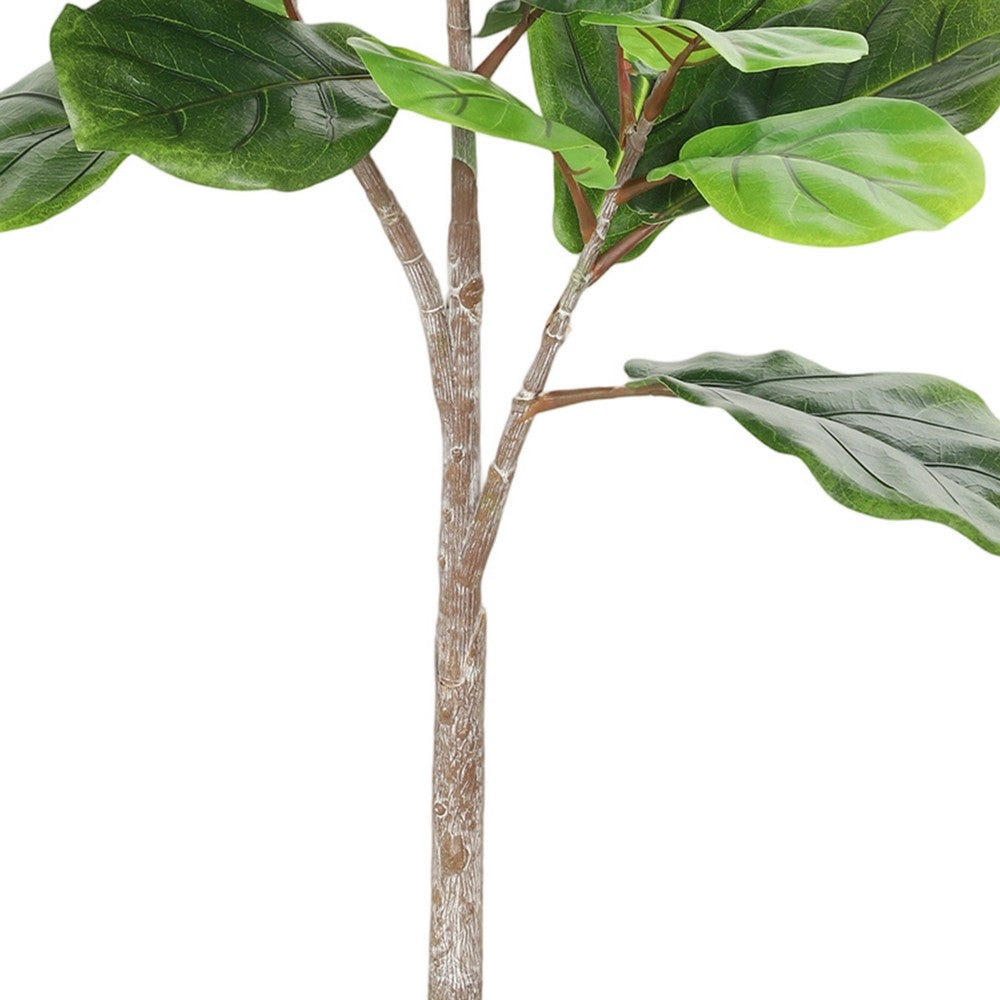 Moona Fiddle Leaf Fig Tree | 28 PEVA Leaves | Lifelike Poly Silk 43"