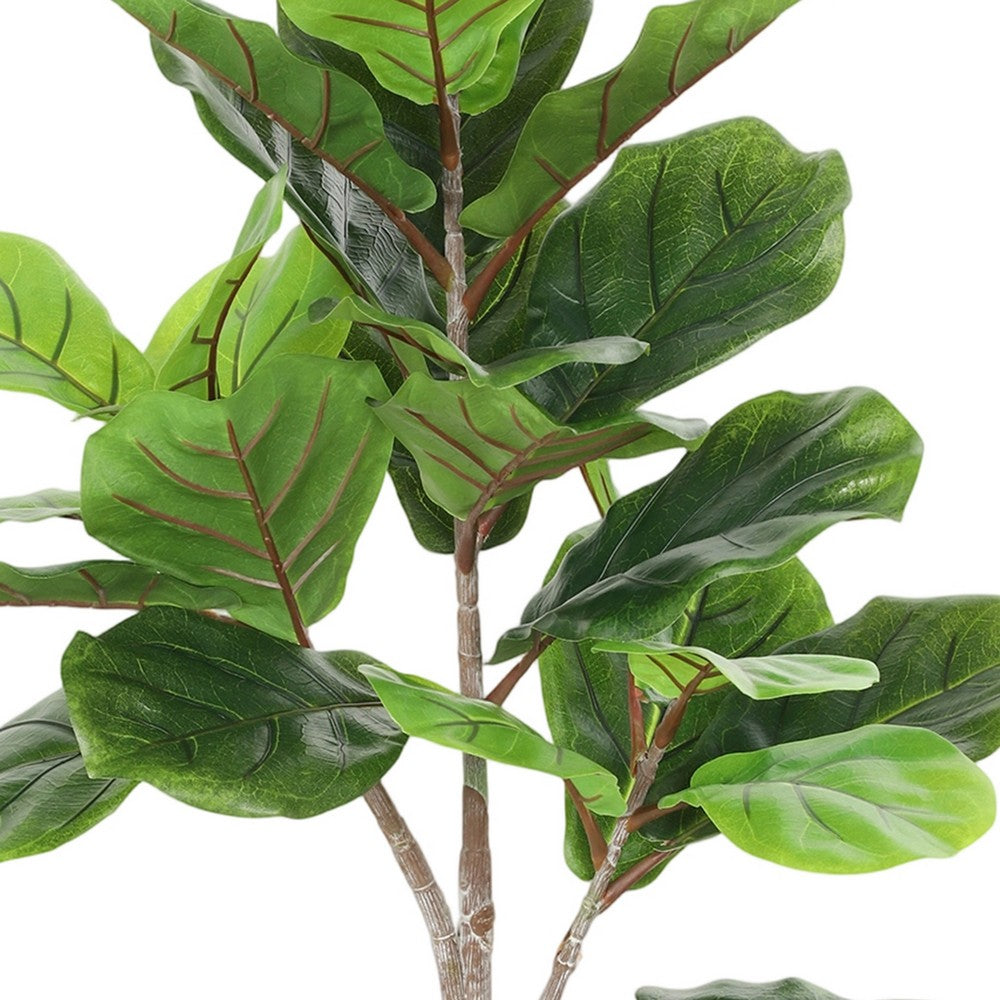 Moona Fiddle Leaf Fig Tree | 28 PEVA Leaves | Lifelike Poly Silk 43"