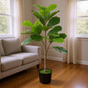 Moona Fiddle Leaf Fig Tree | 28 PEVA Leaves | Lifelike Poly Silk 43"