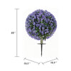 Dammy Eucalyptus Topiary 16" Ball Plants | Set of 2 |  22" H