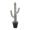 Kristy Artificial Saguaro Cactus Accent Plant in Black Pot | Lifelike 25"