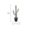 Kristy Artificial Saguaro Cactus Accent Plant in Black Pot | Lifelike 25"