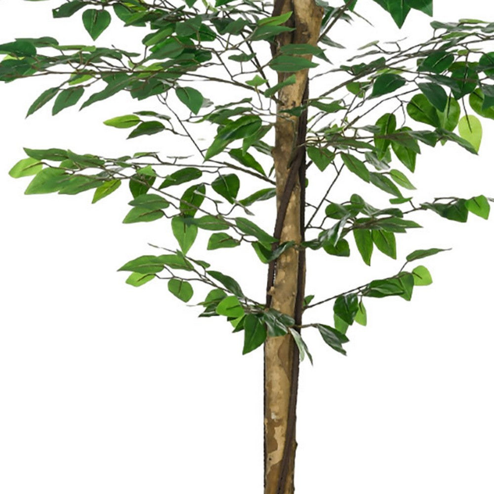 Carla Artificial Ficus Tree with PEVA Leaves | Black Pot | Lifelike 71"