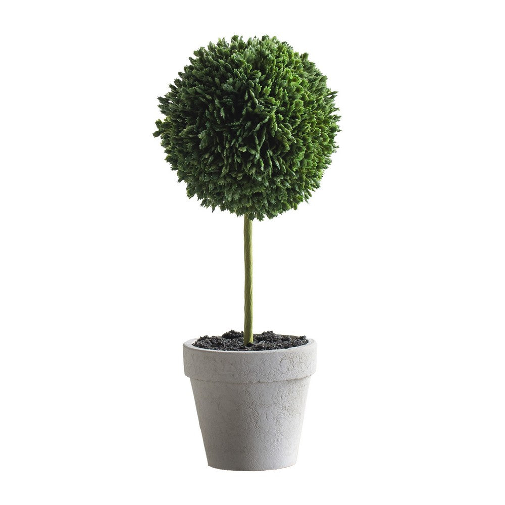 Kendy Faux Mini Topiary Plant | Set of 3 | Cream Pots | Lifelike Poly Silk 10"
